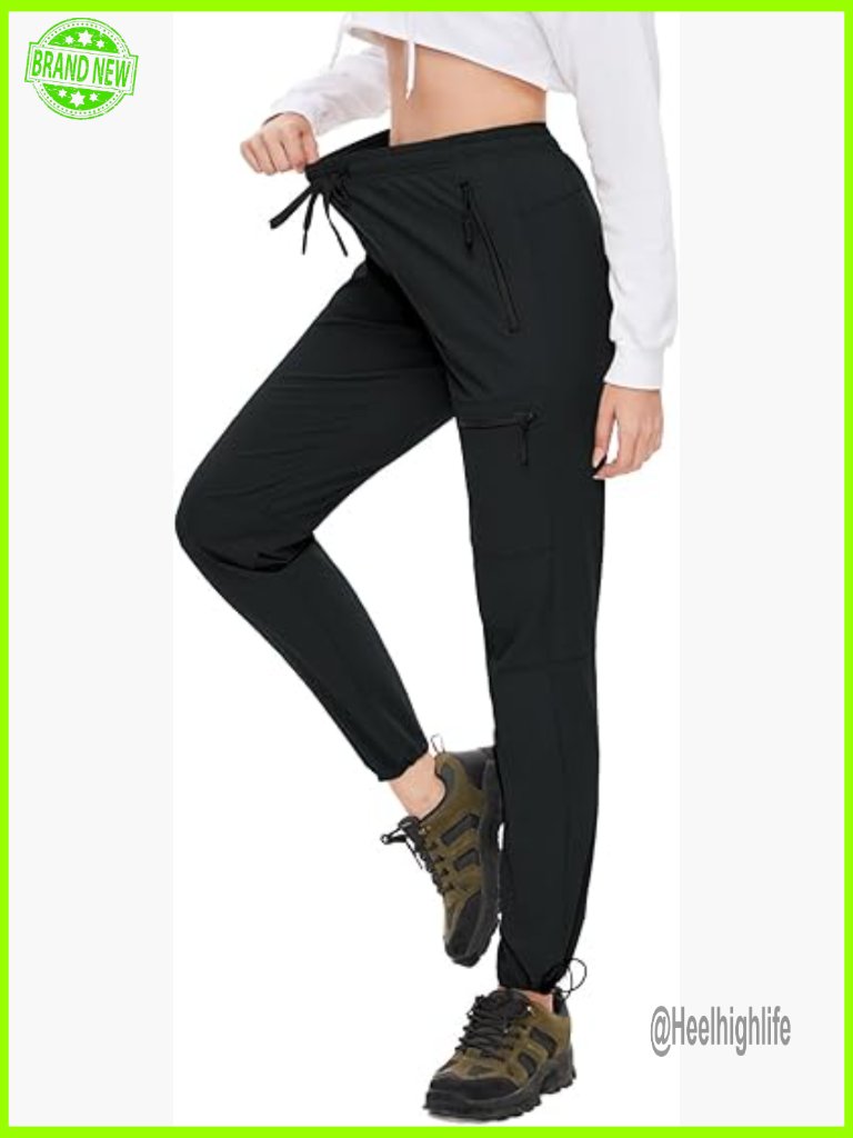 Women's Tall Hiking Pants 34" Inseam Lightweight Water Resistant Cargo Pockets